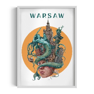 Obraz v rámu Varšava