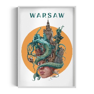 Obraz v rámu Varšava