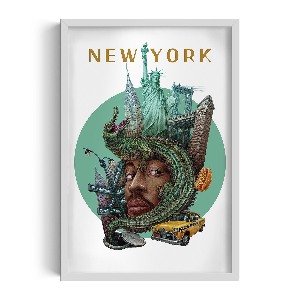 Obraz v rámu New York
