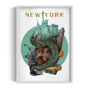 Obraz v rámu New York