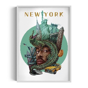Obraz v rámu New York