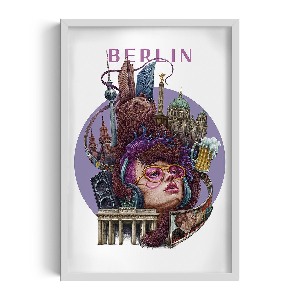 Obraz v rámu Berlín