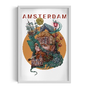 Obraz v rámu Amsterdam