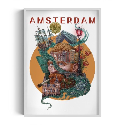 Obraz v rámu Amsterdam