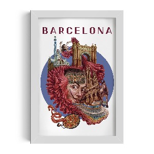 Obraz v rámu Barcelona