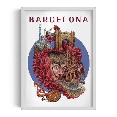 Obraz v rámu Barcelona