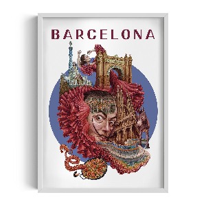 Obraz v rámu Barcelona