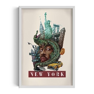 Obraz v rámu New York Vintage