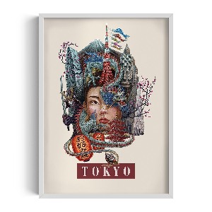 Obraz v rámu Tokyo Vintage