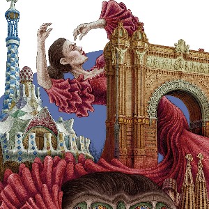 Obraz bez rámu Barcelona