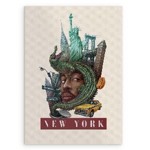 Obraz bez rámu New York Vintage
