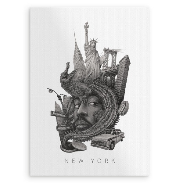 Obraz bez rámu New York Černá a bílá