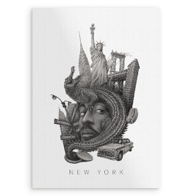 Obraz bez rámu New York Černá a bílá