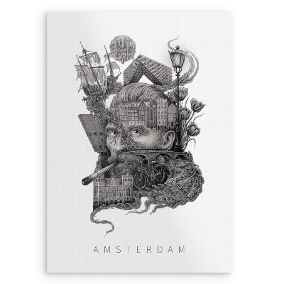 Obraz bez rámu Amsterdam Černá a bílá