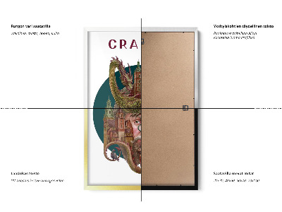 Obraz v černém rámu Krakov
