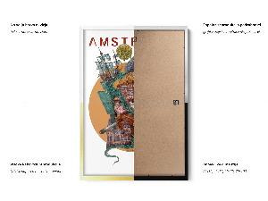 Obraz v černém rámu Amsterdam