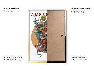 Obraz v černém rámu Amsterdam