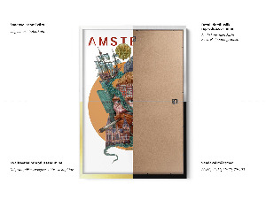 Obraz v černém rámu Amsterdam