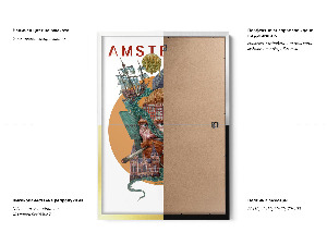 Obraz v černém rámu Amsterdam