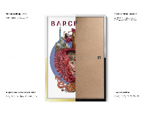 Obraz v černém rámu Barcelona