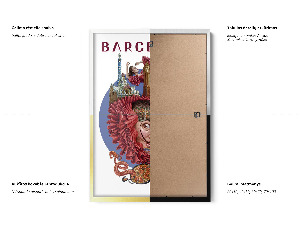 Obraz v černém rámu Barcelona