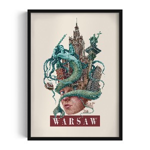 Obraz v černém rámu Varšavský ročník