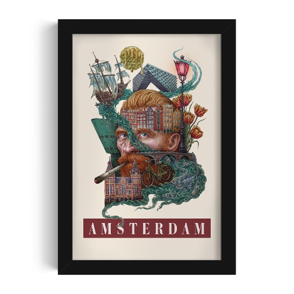 Obraz v černém rámu Amsterdamský ročník