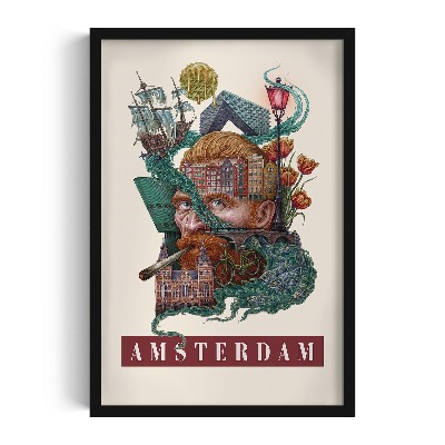 Obraz v černém rámu Amsterdamský ročník
