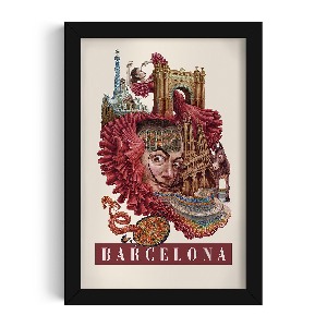 Obraz v černém rámu Barcelonský ročník