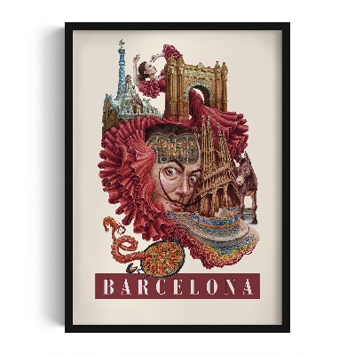 Obraz v černém rámu Barcelonský ročník