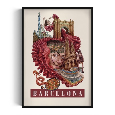 Obraz v černém rámu Barcelonský ročník