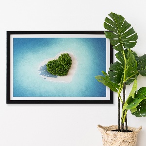 Obraz ze stabilizovaneho mechu Ostrov ve tvaru srdce