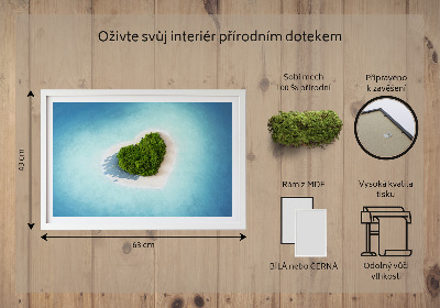 Obraz ze stabilizovaneho mechu Ostrov ve tvaru srdce