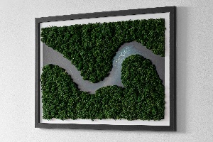 Mechový obraz Řeka v lese