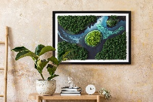 Obraz z mechu Ostrov na stojatých vodách