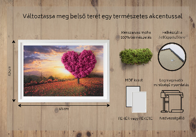 Mechový obraz Strom ve tvaru srdce