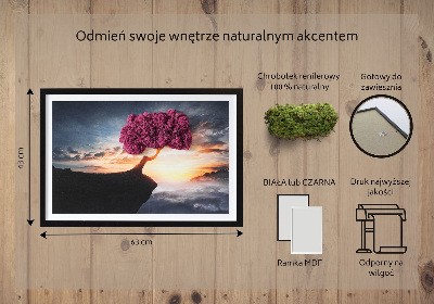 Obraz z mechu Strom nad propastí