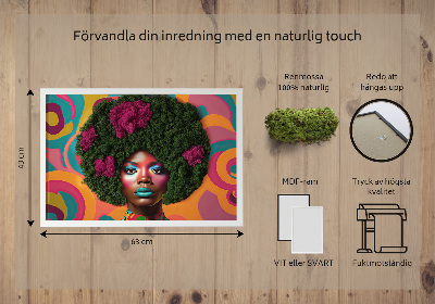 Obraz z mechu Žena z Afro