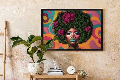 Obraz z mechu Žena z Afro