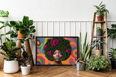 Obraz z mechu Žena z Afro