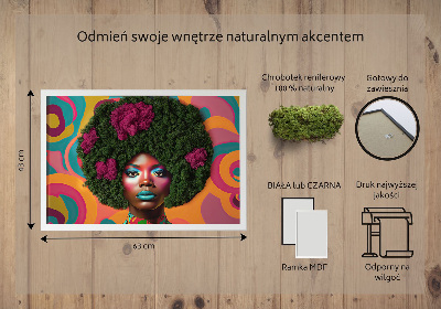Obraz z mechu Žena z Afro
