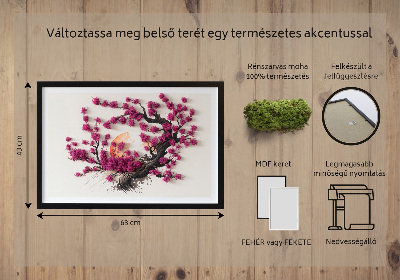 Mechový obraz Třešeň