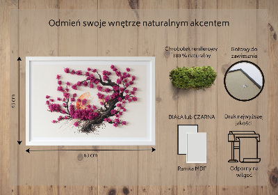Mechový obraz Třešeň