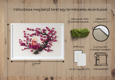 Mechový obraz Třešeň