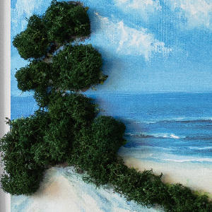 Obraz ze stabilizovaneho mechu Milenci na pláži