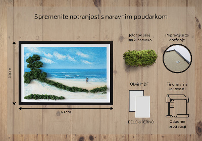 Obraz ze stabilizovaneho mechu Milenci na pláži