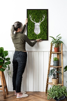 Obraz z živého mechu Geometrický jelen