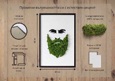Živý obraz mech Bederní s vousy