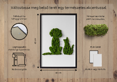 Mechový obraz Pes s kočkou