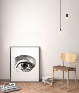 Retro plakát Oční anatomie